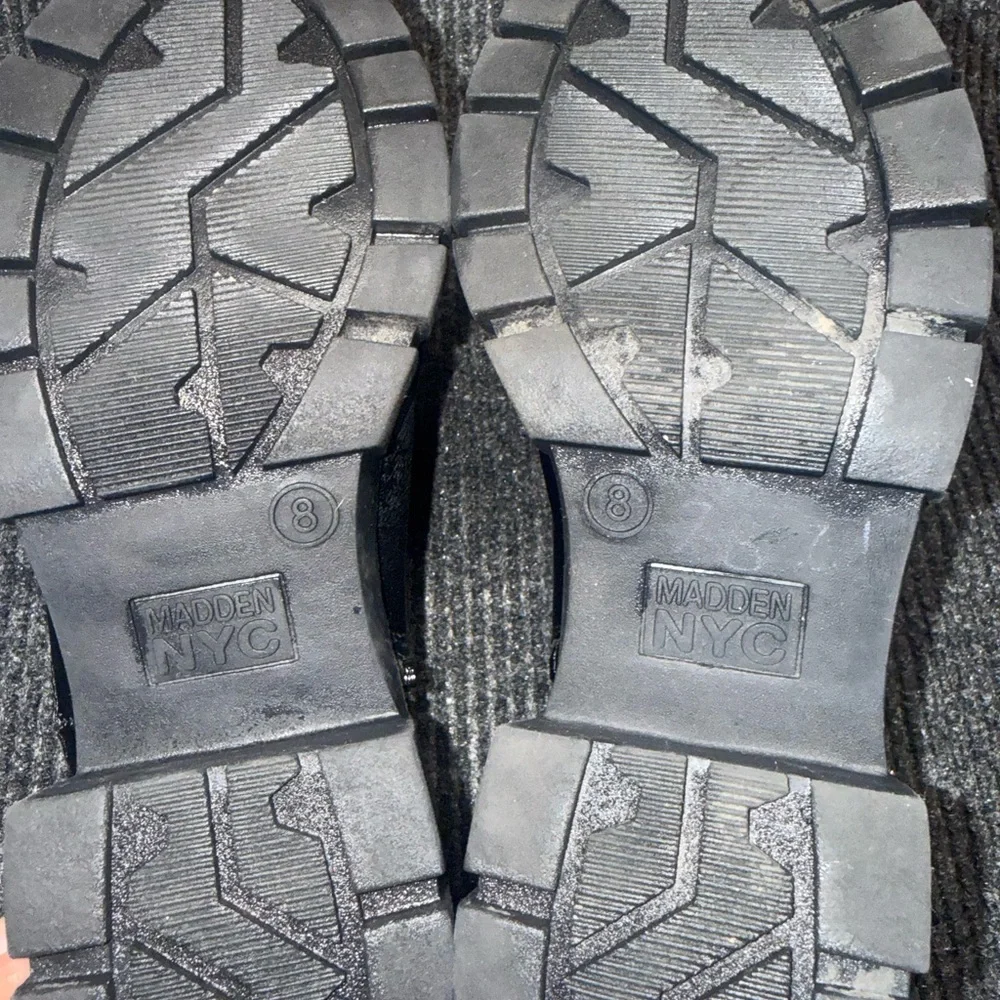 Madden NYC Black Ankle Boots with Gold Accents size 8 - Picture 6 of 6